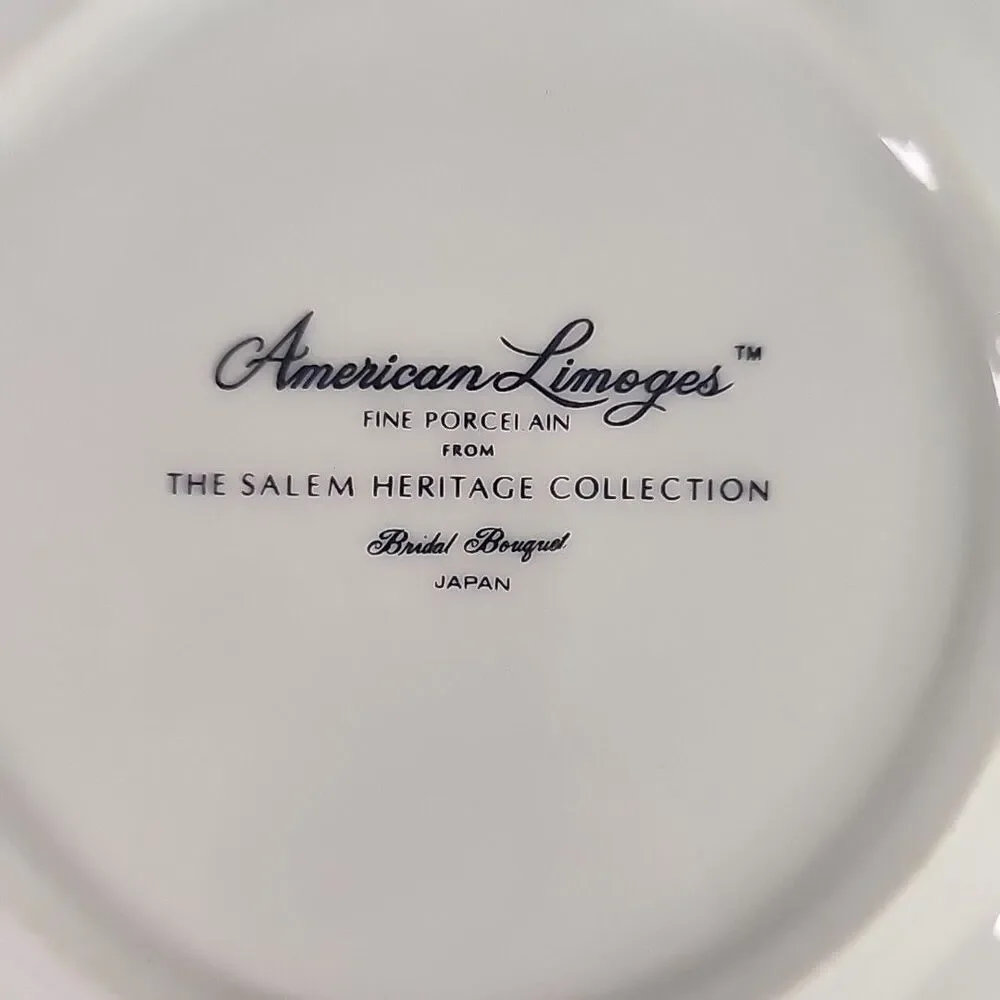 China American Limoges Salem Heritage BRIDAL BOUQUET Dinnerware Vintage